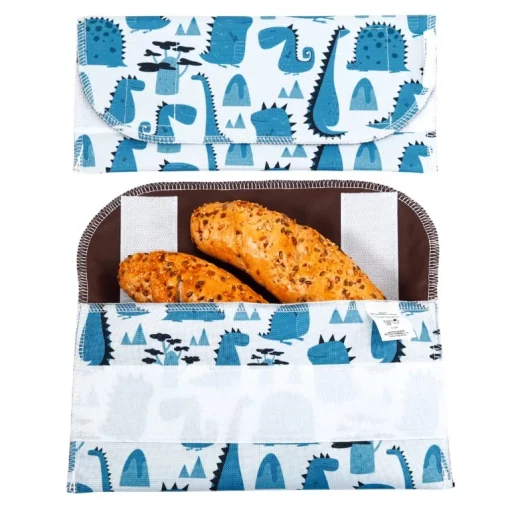 Svačinová kapsa dvojrohlík Modrý dinosaurus